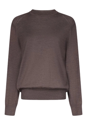 LouLou de Saison Ditto fluid ribbed crew-neck sweater - Brown