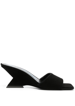 The Attico Cheope 75mm suede sandals - Black