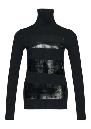 MM6 Maison Margiela ribbed turtleneck sweater - Black
