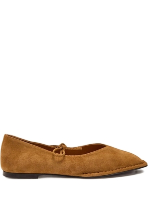 ALOHAS Sway suede ballet flats - Brown