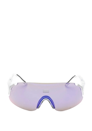 Alba Optics glossy jumbo sunglasses - White