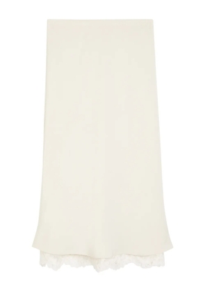 Maria McManus lace bias midi skirt - Neutrals