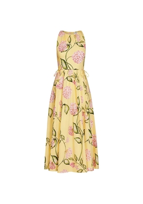 Oscar de la Renta pleated midi dress - Yellow