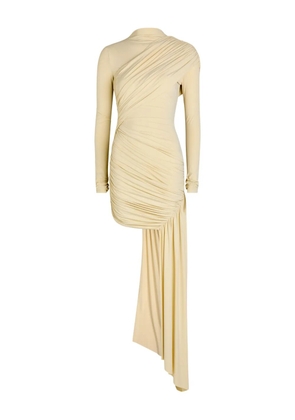 De La Vali Ravel draped long-sleeve mini dress - Neutrals