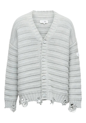 MM6 Maison Margiela ribbed button-up cardigan - Grey