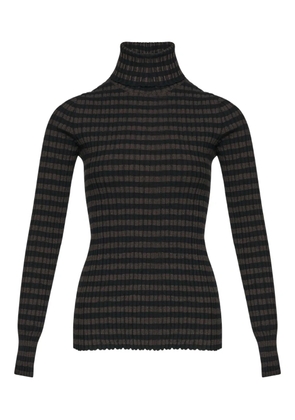 MM6 Maison Margiela ribbed knit turtleneck T-shirt - Brown