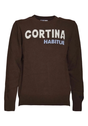MC2 Saint Barth lettered sweater - Brown