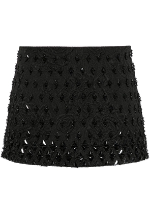 Amen jaquard mini skirt - Black