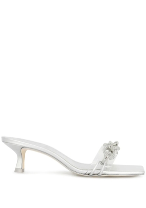 Cult Gaia Lynn metallic leather sandals - Silver