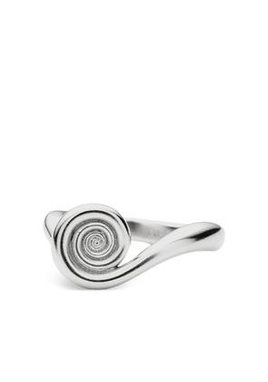 Missoma spiral-motif stacking ring - Silver
