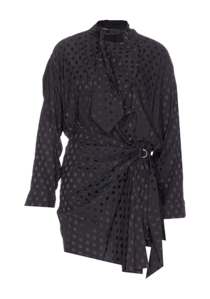 ISABEL MARANT polka-dot tie-belt dress - Black