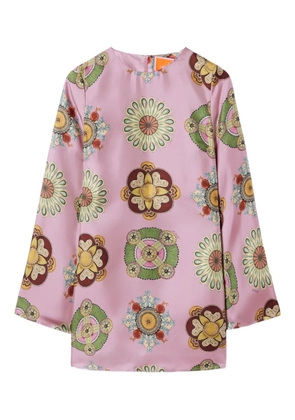 La DoubleJ geometric-pattern mini dress - Pink