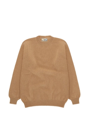 Fortela Shetland crew-neck sweater - Brown