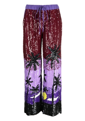 P.A.R.O.S.H. sequin-embellished trousers - Purple