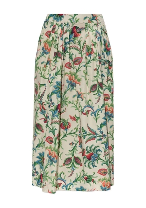 ETRO floral-pattern midi skirt - Neutrals