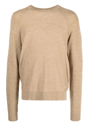 Calvin Klein Superior wool crewneck jumper - Brown