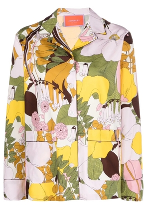La DoubleJ Hammock floral-print cotton shirt - Neutrals