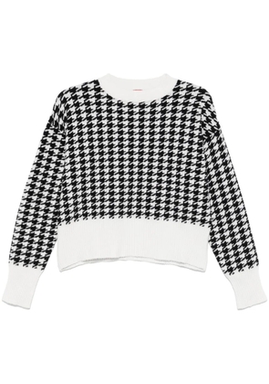 HUGO houndstooth-intarsia sweater - Black