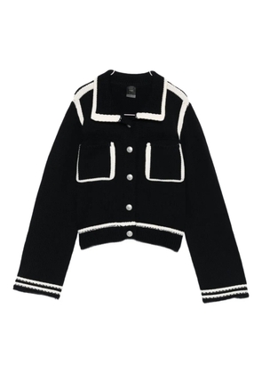 PINKO ribbed-knit wool cardigan - Blue