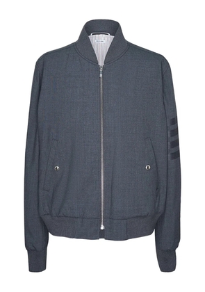 Thom Browne 4-Bar stripe wool bomber jacket - Grey