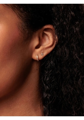 Sydney Evan diamond huggie earrings - Gold