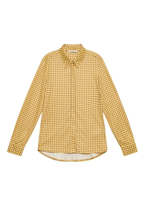 MALIPARMI geometric-print collared shirt - Yellow