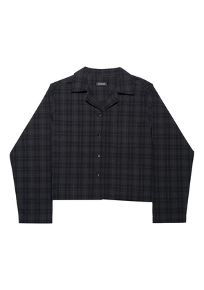Mainless plaid long-sleeve shirt - Blue