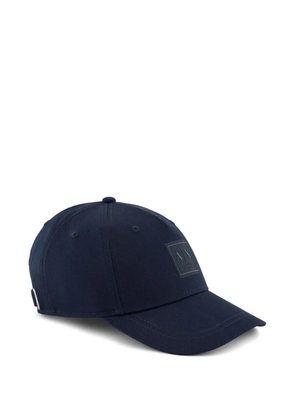 Armani Exchange logo-patch cotton cap - Blue