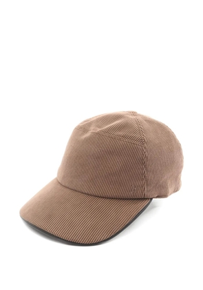 Hermès Pre-Owned 10s H-embroidered corduroy cap - Brown