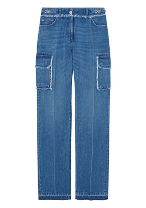 Versace frayed cargo jeans - Blue