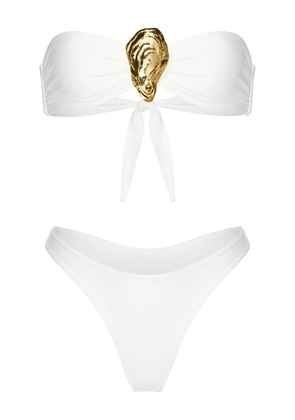 KOROBEYNIKOV shell-embellished bikini set - White