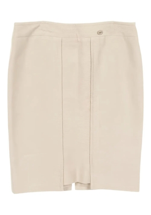 CHANEL Pre-Owned 00s tweed mini skirt - Neutrals