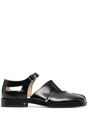 Maison Margiela Tabi cut-out leather sandals - Black