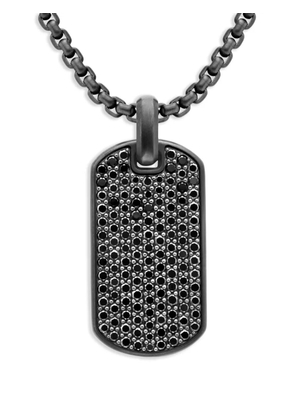 David Yurman sterling silver Chevron diamond tag (35mm) - Black