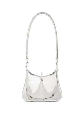 Rabanne ring-detail leather shoulder bag - Silver