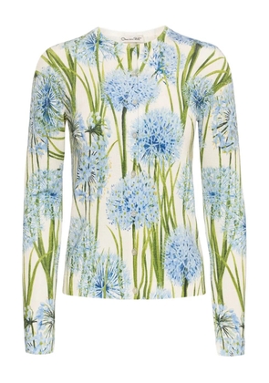 Oscar de la Renta floral-print cardigan - White