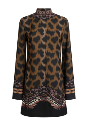 ETRO animal-print tunic dress - Brown
