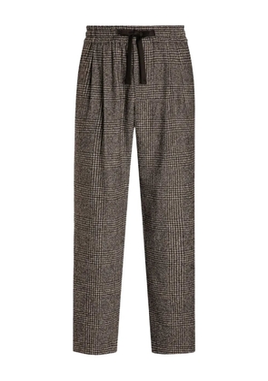 Dolce & Gabbana check-pattern pleated trousers - Brown