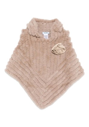 Blugirl floral-appliqué cape - Neutrals