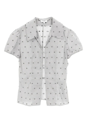 CHANEL Pre-Owned 1986-1988 puff-sleeve blouse - Grey