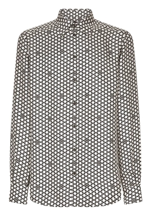 Dolce & Gabbana geometric-print silk shirt - Black