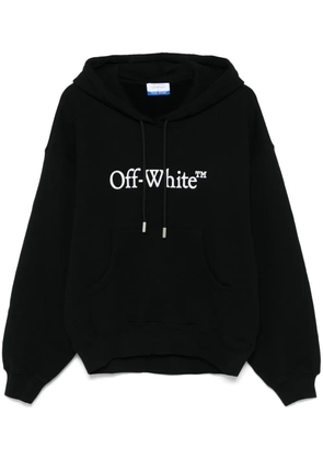 Off-White logo-print hoodie - Black