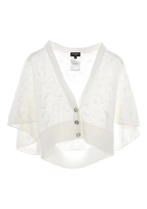 CHANEL Pre-Owned Coco Mark cardigan - White
