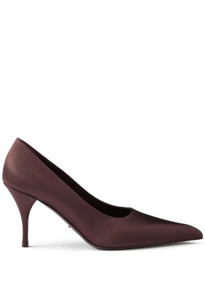 Prada 85mm satin pumps - Red