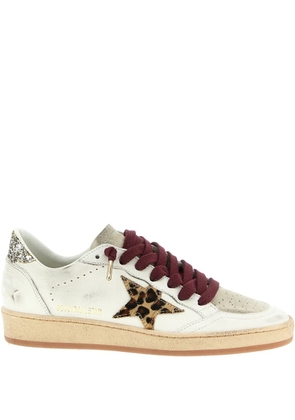 Golden Goose star-patch leather sneakers - White
