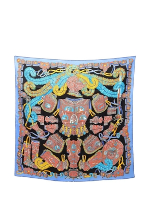 Hermès Pre-Owned 2010s Carré 90 Sous Legide de Mars scarf - Blue