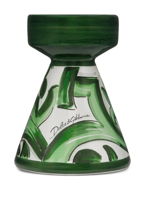 Dolce & Gabbana small printed candle holder - Green