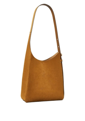 Tory Burch small Romy suede tote bag - Brown