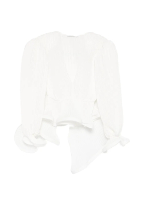 Rowen Rose V-neck blouse - White