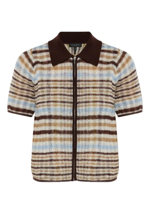 rag & bone striped zip knitwear - Neutrals